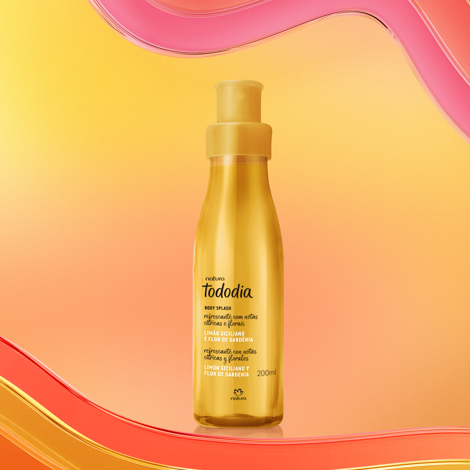 Tododia Limão Siciliano e Flor de Gardênia Body Splash Feminino 200 ml