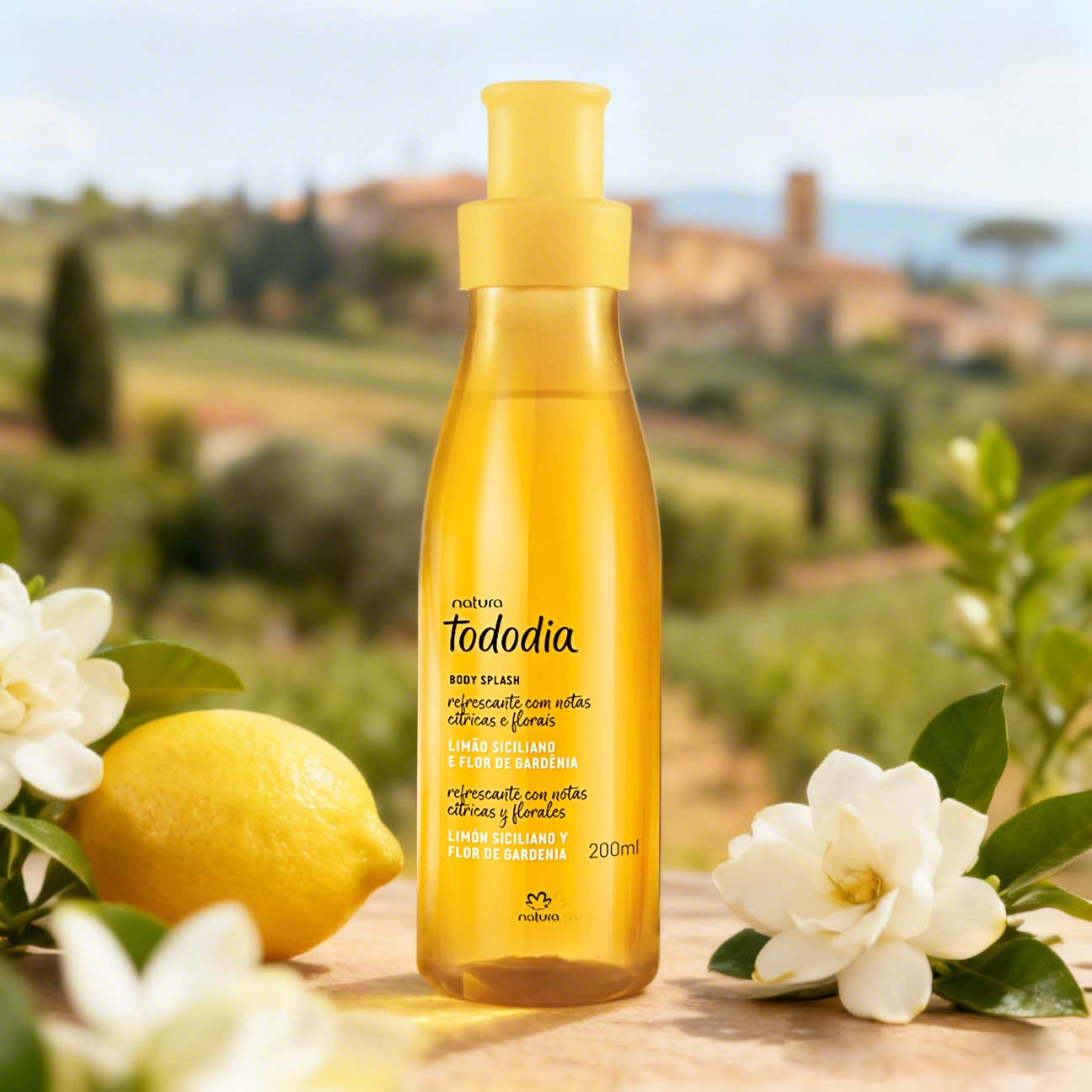 Tododia Limão Siciliano e Flor de Gardênia Body Splash Feminino 200 ml