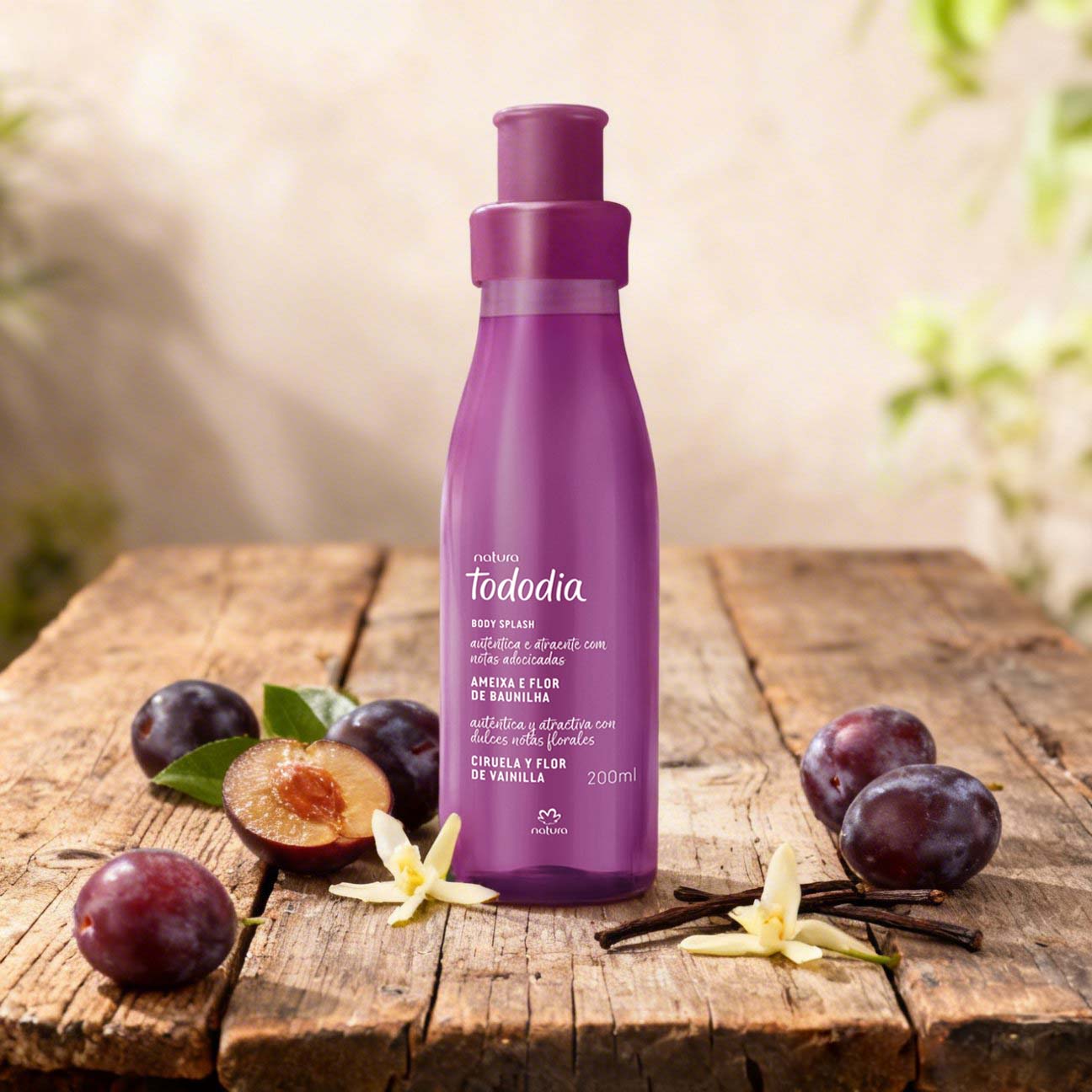 Body Splash Tododia Ameixa e Flor de Baunilha 200 ml