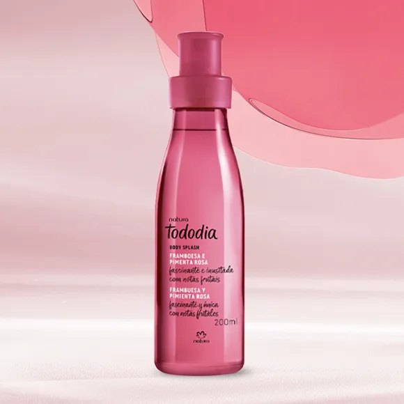 Framboesa e Pimenta Rosa Body Splash Tododia Natura Mulher